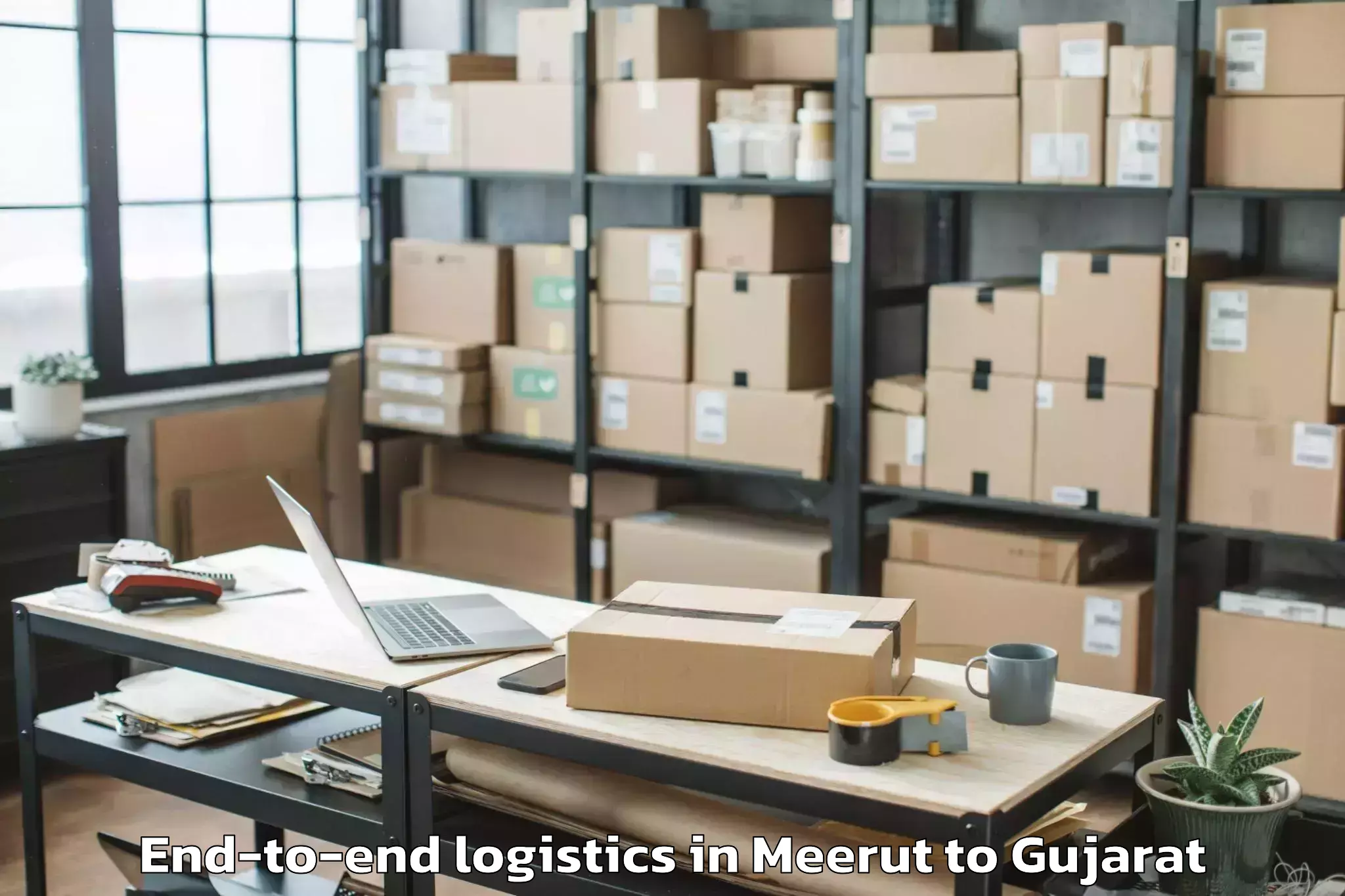 Hassle-Free Meerut to Vaghodia End To End Logistics